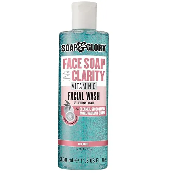 Soap & Glory Vitamin C Brightening Facial Cleanser - 3 in 1 Foaming Face Wash, Makeup Remover & Facial Exfoliant